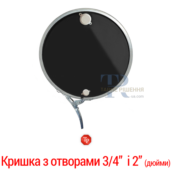 Бочка під воду, 200 - 212 л, нова, харчова, металева, знімна кришка та кільце, 1A2 OH, чорна, доставка по Україні, від 100 шт