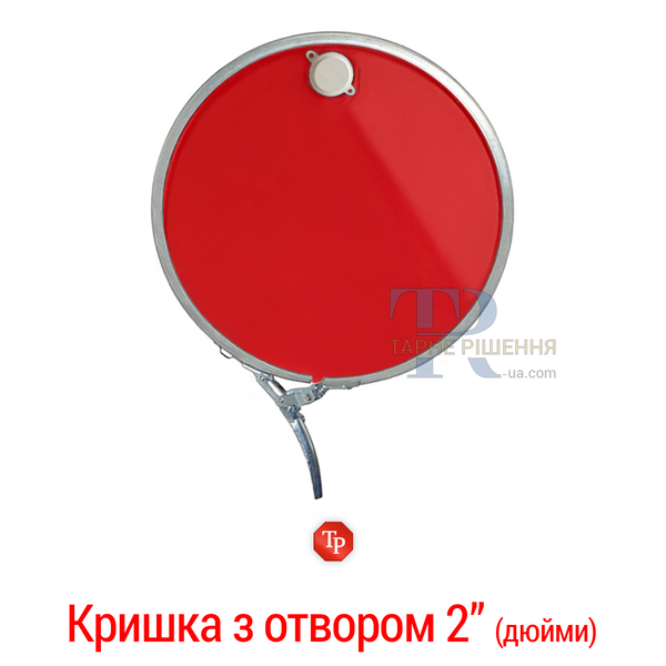 Бочка під зерно, 200 - 210 л, нова, харчова, металева, знімна кришка та кільце, 1А2 ISO ОН, червона, доставка на адресу Покупця, від 100 шт