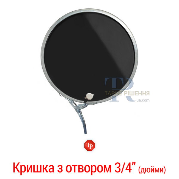 Бочка під зерно, 200 - 210 л, нова, харчова, металева, знімна кришка та кільце, 1А2 ISO ОН, чорна, доставка на адресу Покупця, від 100 шт