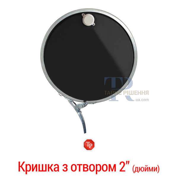 Бочка під зерно, 200 - 210 л, нова, харчова, металева, знімна кришка та кільце, 1А2 ISO ОН, чорна, доставка на адресу Покупця, від 100 шт