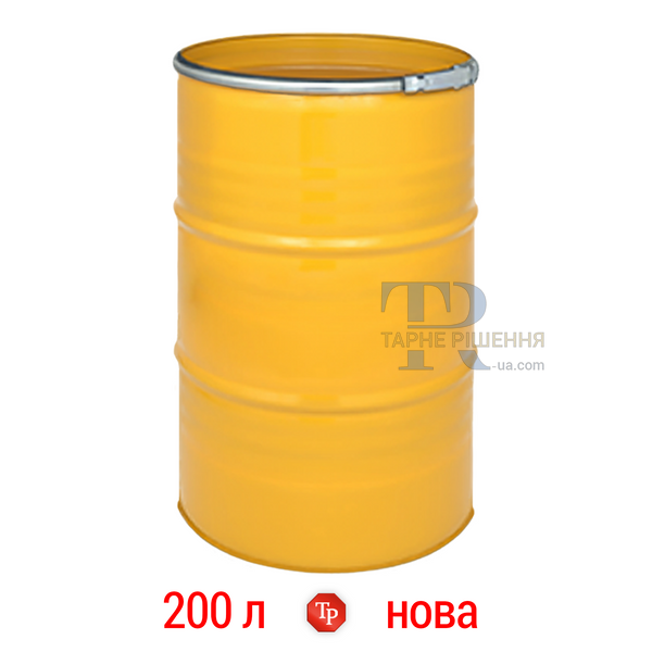 Бочка під воду, 200 - 210 л, нова, харчова, металева, жовта, доставка по Україні, від 100 шт