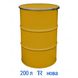 Бочка під мед, 200 - 212 л, нова, харчова, металева, знімна кришка та кільце, 1А2 ОН, жовта, доставка на адресу Покупця, від 100 шт