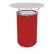 Столик вуличний червоний: стіл-бочка 1А2 + стільниця біла, Київ, TR Ukraine