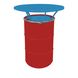 Столик вуличний червоний: стіл-бочка 1А2 + стільниця блакитна, Київ, TR Ukraine