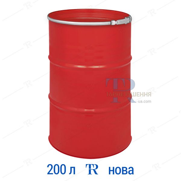 Бочка під мед, 200 - 210 л, нова, харчова, металева, з покриттям, 1А2 ISO ОН, червона, доставка на адресу Покупця, від 100 шт